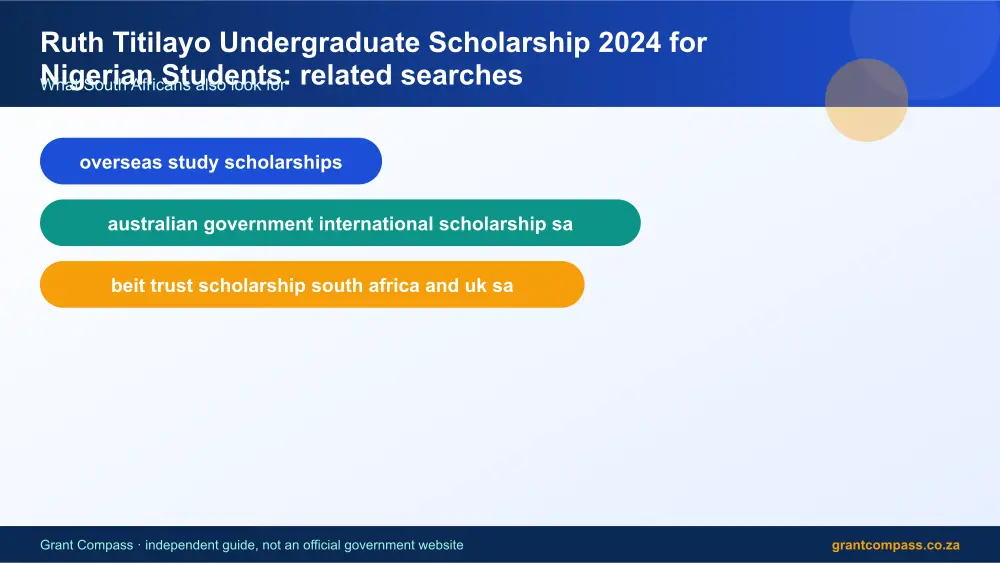 Ruth Titilayo Undergraduate Scholarship 2024 for Nigerian Students related topics map infographic – ruth titilayo undergraduate scholarship 2024 for nigerian students South Africa 2026