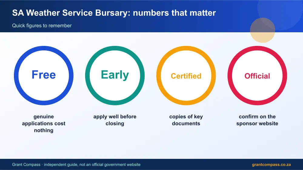 SA Weather Service Bursary numbers that matter infographic – sa weather service bursary South Africa 2026
