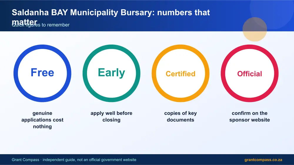 Saldanha BAY Municipality Bursary numbers that matter infographic – saldanha bay municipality bursary South Africa 2026