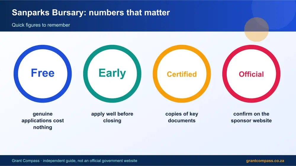 Sanparks Bursary numbers that matter infographic – sanparks bursaries South Africa 2026