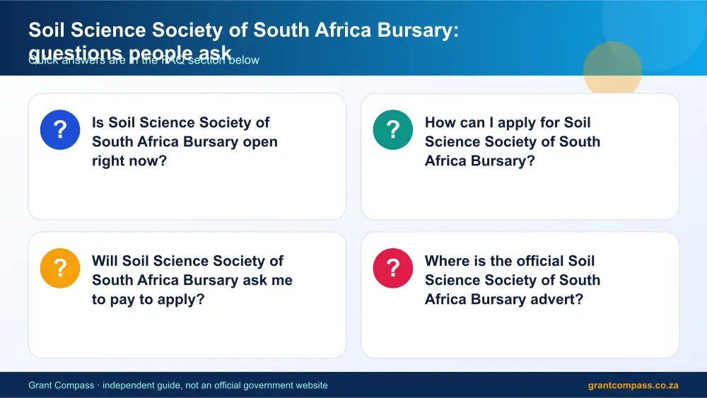 Soil Science Society of South Africa Bursary common questions answered infographic – soil science society of bursary South Africa 2026