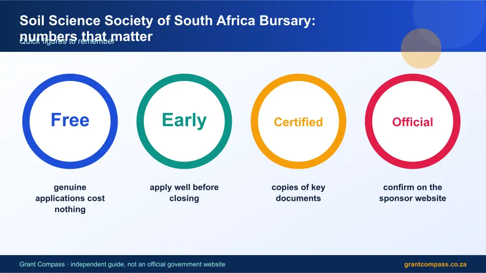 Soil Science Society of South Africa Bursary numbers that matter infographic – soil science society of bursary South Africa 2026