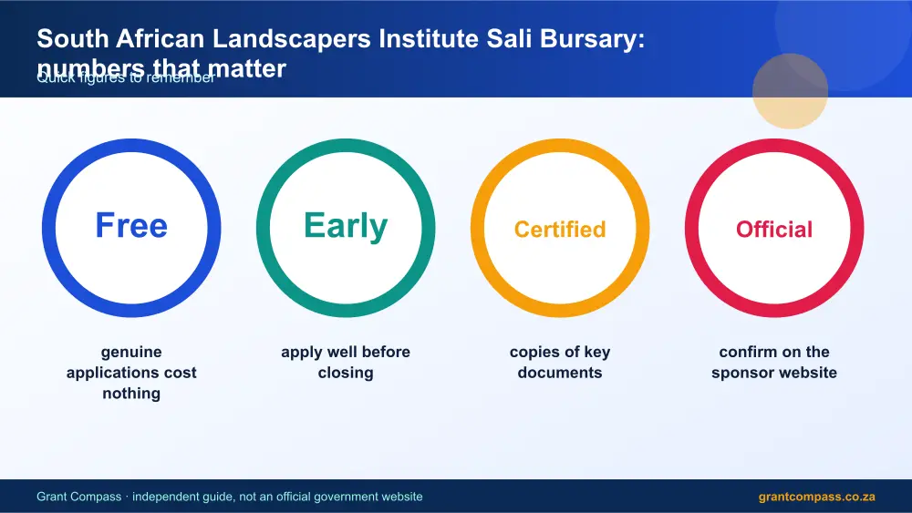 South African Landscapers Institute Sali Bursary numbers that matter infographic – south african landscapers institute sali bursary South Africa 2026