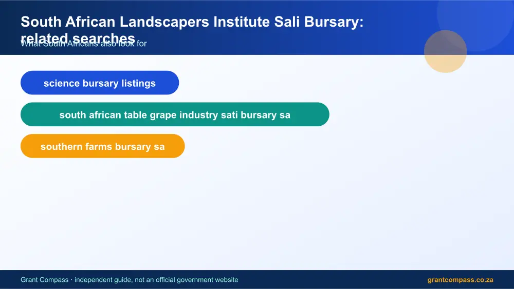 South African Landscapers Institute Sali Bursary related topics map infographic – south african landscapers institute sali bursary South Africa 2026