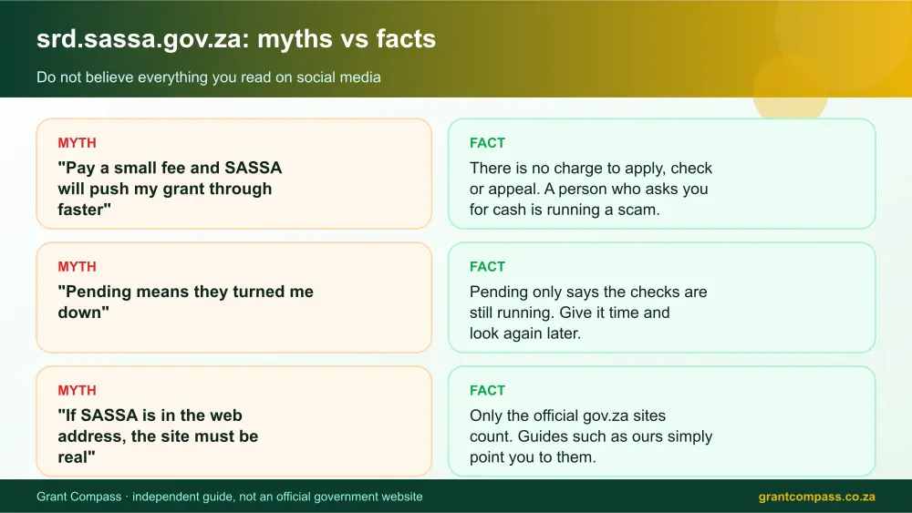 srd.sassa.gov.za myths vs facts infographic – srd.sassa.gov.za South Africa 2026