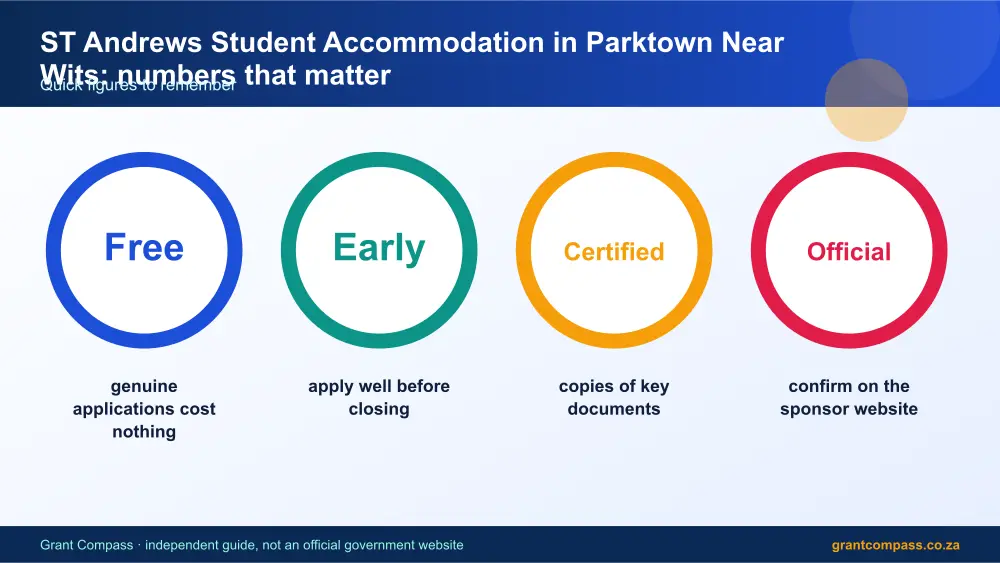 ST Andrews Student Accommodation in Parktown Near Wits numbers that matter infographic – looking for accommodation South Africa 2026