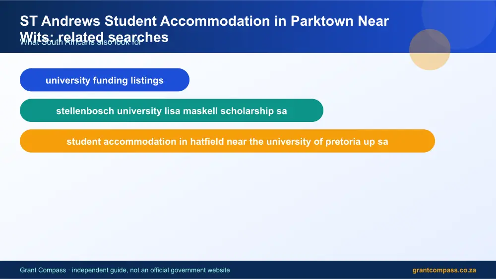 ST Andrews Student Accommodation in Parktown Near Wits related topics map infographic – looking for accommodation South Africa 2026