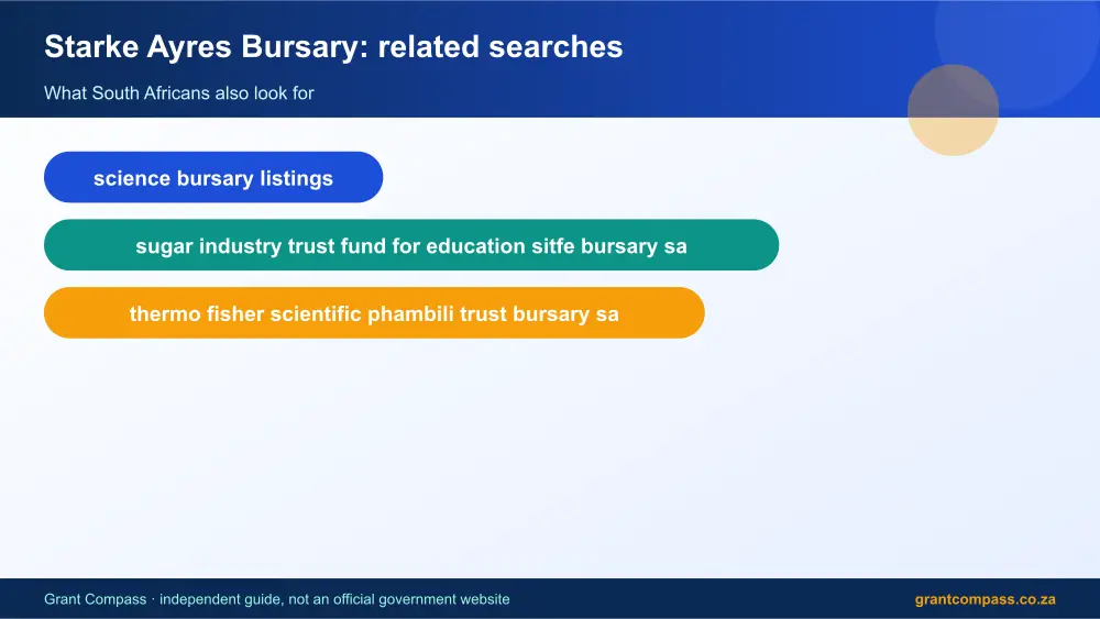 Starke Ayres Bursary related topics map infographic – starke ayres bursary South Africa 2026