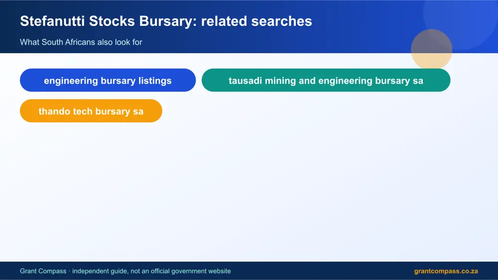 Stefanutti Stocks Bursary related topics map infographic – stefanutti stocks bursary South Africa 2026