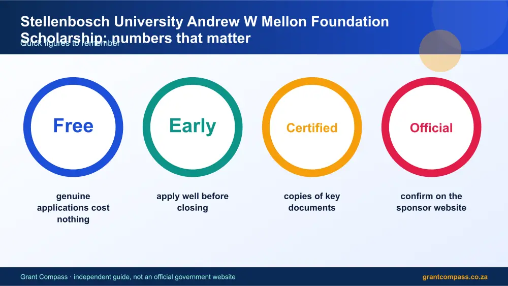 Stellenbosch University Andrew W Mellon Foundation Scholarship numbers that matter infographic – stellenbosch university andrew w mellon foundation scholarship South Africa 2026