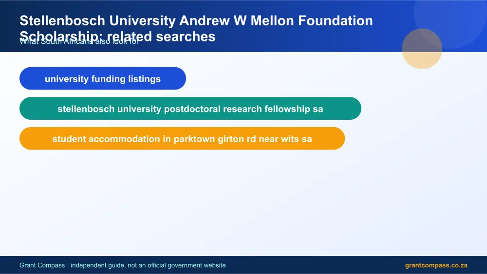 Stellenbosch University Andrew W Mellon Foundation Scholarship related topics map infographic – stellenbosch university andrew w mellon foundation scholarship South Africa 2026