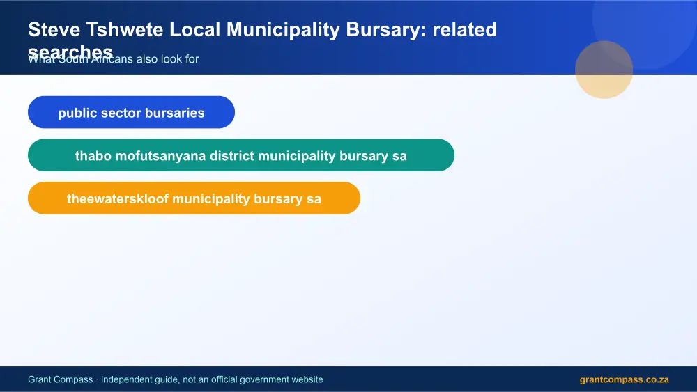 Steve Tshwete Local Municipality Bursary related topics map infographic – steve tshwete local municipality bursary South Africa 2026