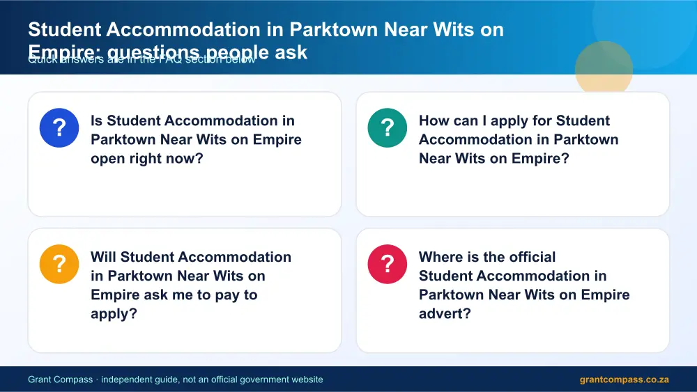 Student Accommodation in Parktown Near Wits on Empire common questions answered infographic – student accommodation in parktown near wits on empire South Africa 2026