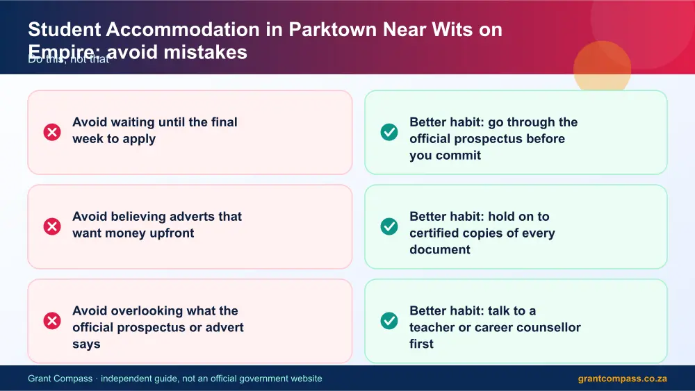 Student Accommodation in Parktown Near Wits on Empire mistakes to avoid and tips infographic – student accommodation in parktown near wits on empire South Africa 2026