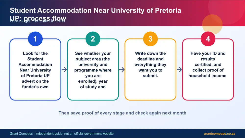Student Accommodation Near University of Pretoria UP process flow chart infographic – student accommodation near university of pretoria up South Africa 2026