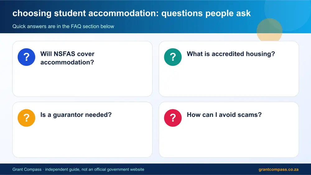 choosing student accommodation common questions answered infographic – choosing student accommodation South Africa 2026