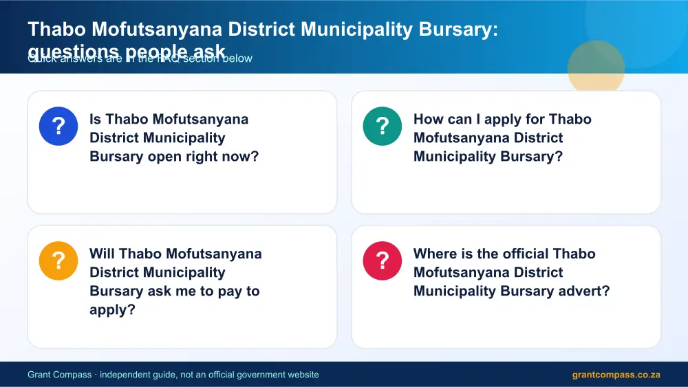 Thabo Mofutsanyana District Municipality Bursary common questions answered infographic – thabo mofutsanyana district municipality bursary South Africa 2026