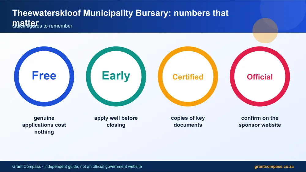 Theewaterskloof Municipality Bursary numbers that matter infographic – theewaterskloof municipality bursary South Africa 2026