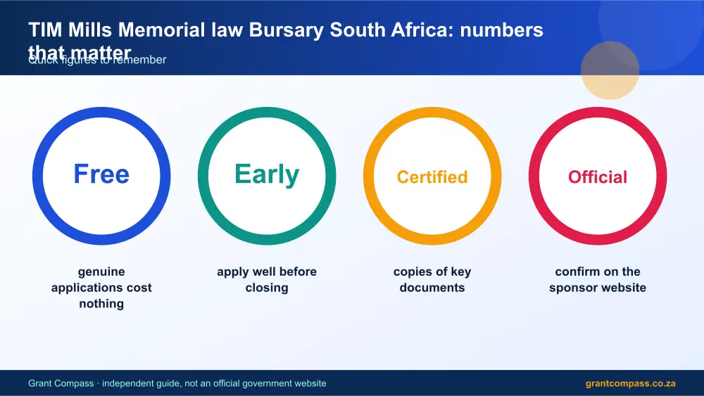 TIM Mills Memorial law Bursary South Africa numbers that matter infographic – tim mills memorial law bursary South Africa 2026