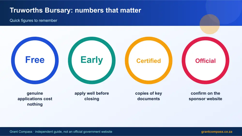 Truworths Bursary numbers that matter infographic – truworths internships South Africa 2026
