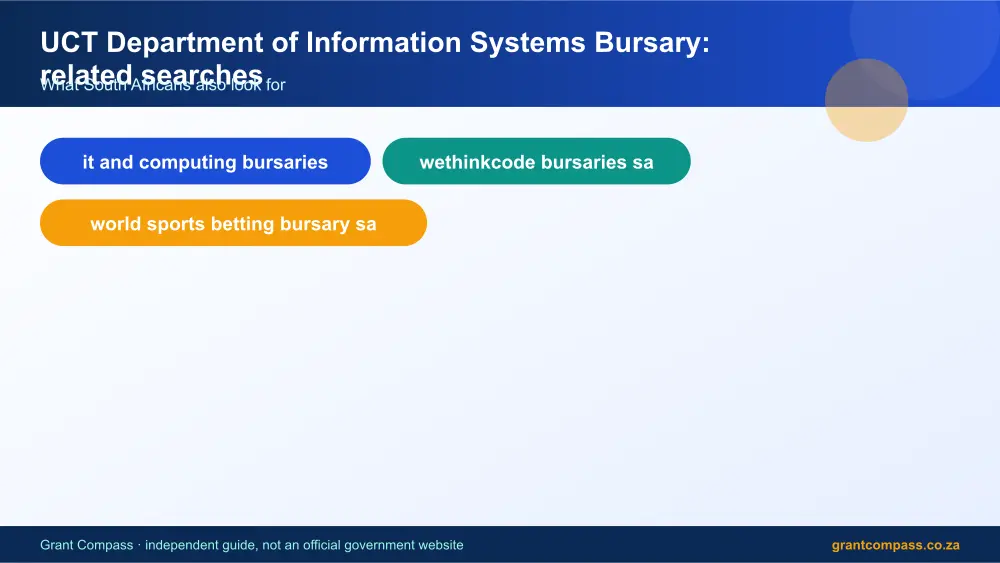 UCT Department of Information Systems Bursary related topics map infographic – uct department of information systems bursary South Africa 2026