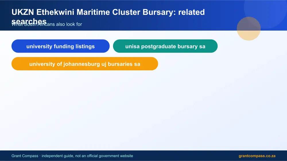 UKZN Ethekwini Maritime Cluster Bursary related topics map infographic – ukzn ethekwini maritime cluster bursary South Africa 2026