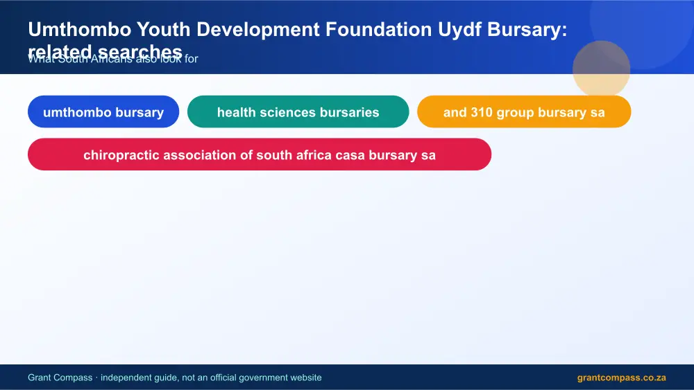 Umthombo Youth Development Foundation Uydf Bursary related topics map infographic – umthombo bursary South Africa 2026