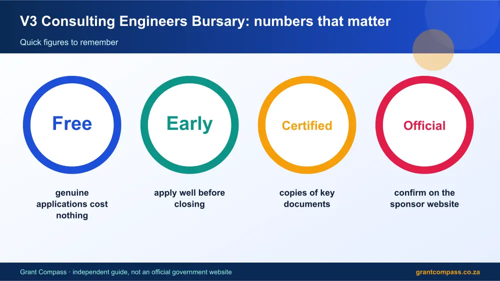 V3 Consulting Engineers Bursary numbers that matter infographic – v3 consulting engineers bursary South Africa 2026