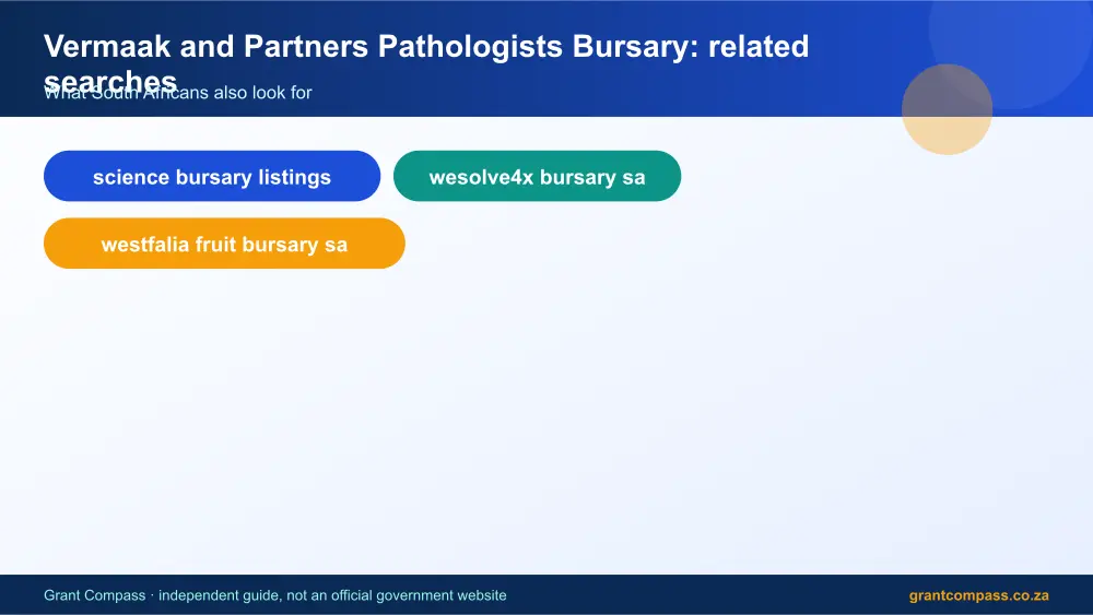 Vermaak and Partners Pathologists Bursary related topics map infographic – vermaak and partners pathologists bursary South Africa 2026