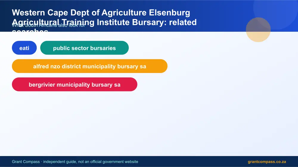 Western Cape Dept of Agriculture Elsenburg Agricultural Training Institute Bursary related topics map infographic – western cape dept of agriculture elsenburg agricultural training institute bursary South Africa 2026