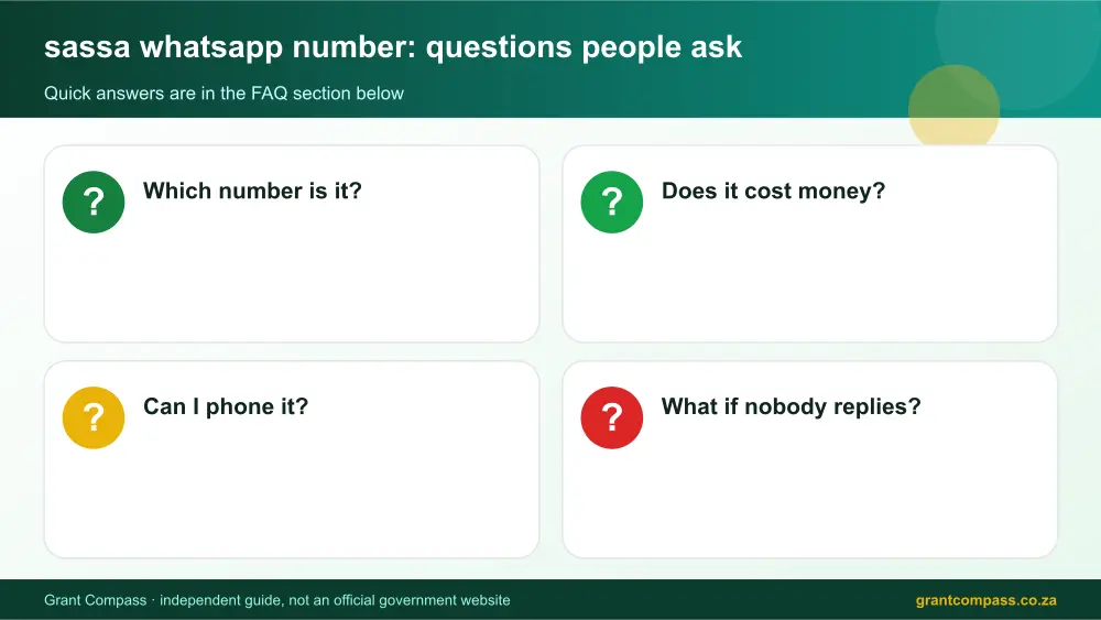 sassa whatsapp number common questions answered infographic – sassa whatsapp number South Africa 2026
